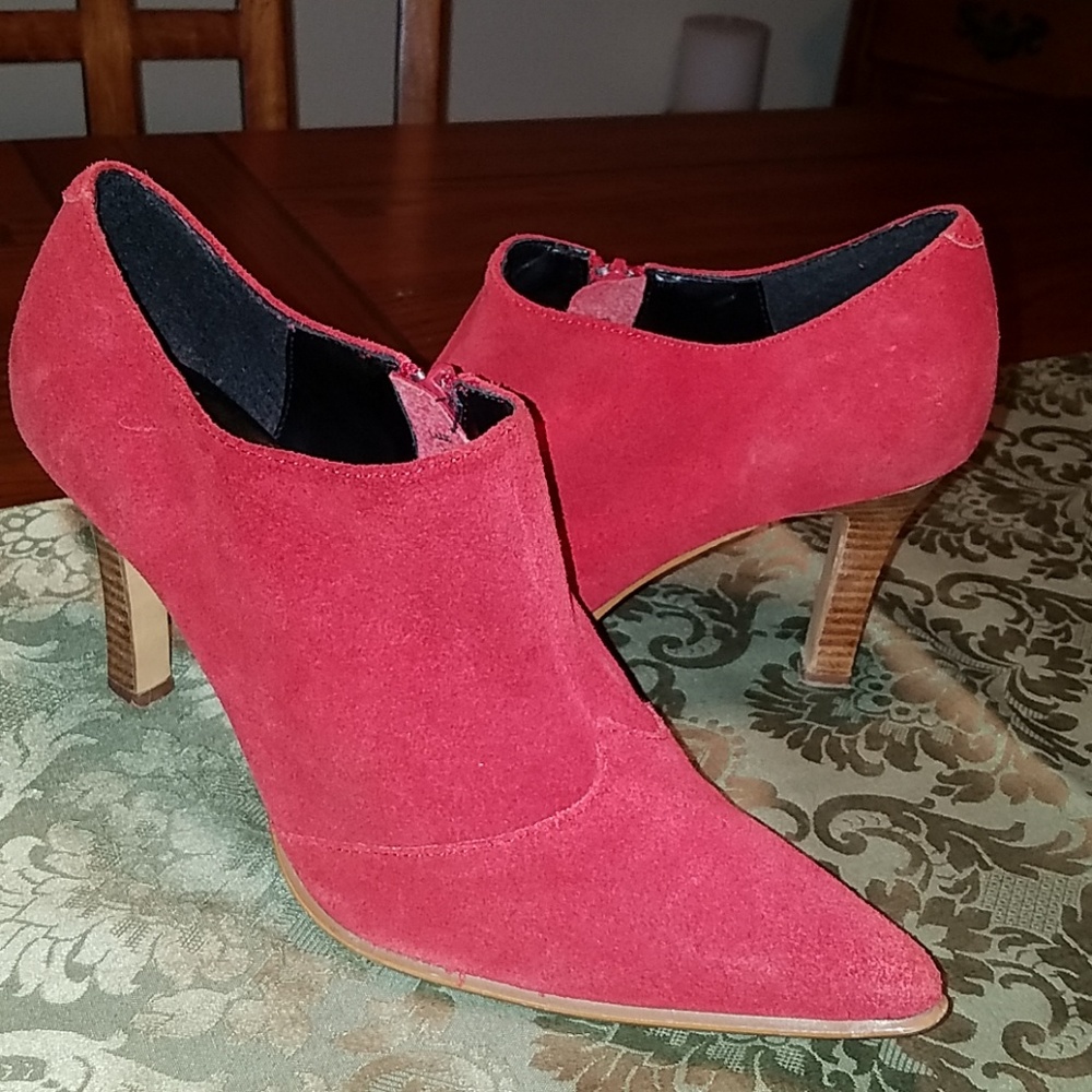 WANTED Suede Western Ankle Bootie
